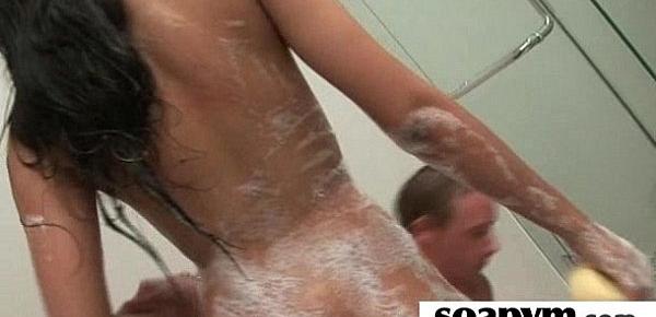  Sisters Friend Gives Him a Soapy Massage 19